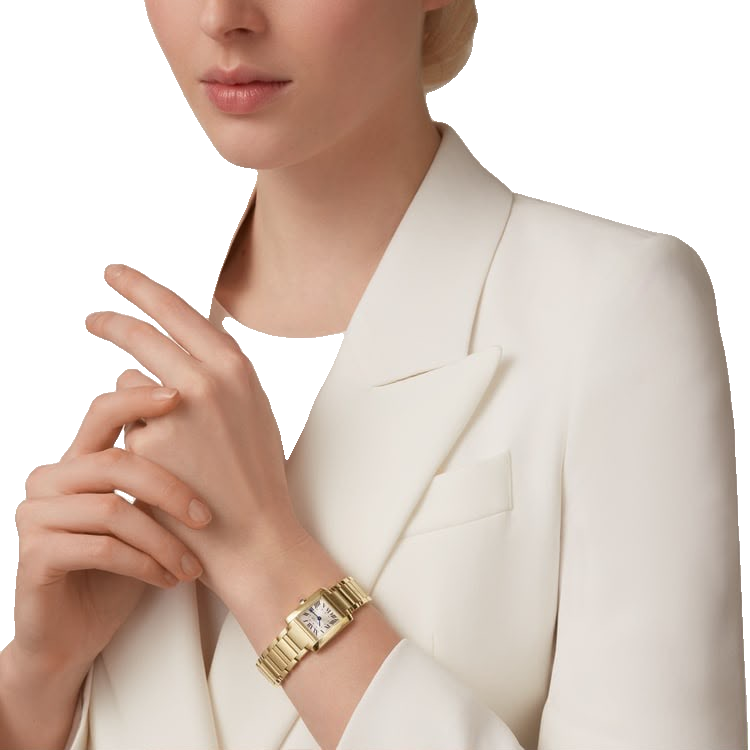 Montre Cartier Tank Française un modèle iconique de la haute horlogerie caractérisé par son bracelet en métal monobloc p